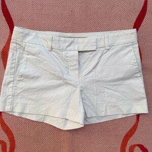 Theory White Cotton Shorts